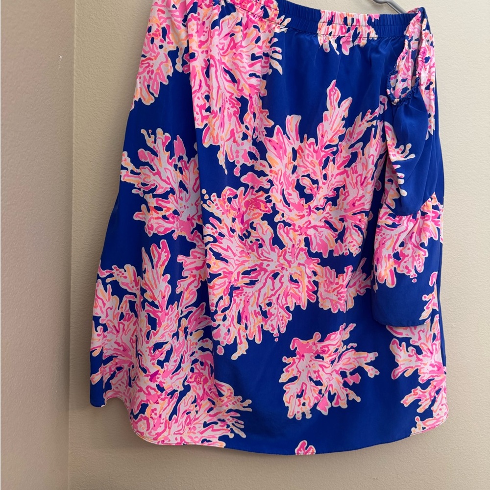 lilly pulitzer off shoulder mini dress